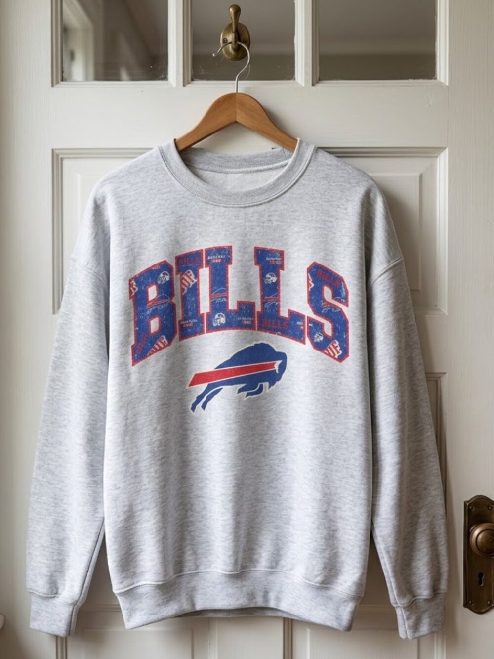 Buffalo Bills Game Day Crewneck Sweatshirt, Football Fan Pullover